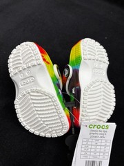 CROCS Classic Tie Dye Graphic Kids EU 19-20 / UK C4 Clog Slippers Roomy Fit