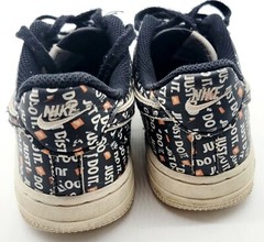 Nike Air Force 1 LV8 Kids Just Do It Black White Orange AT2976 001 Size 3y