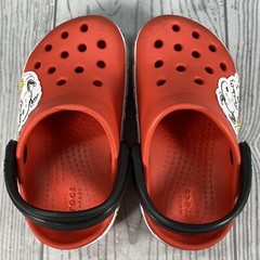 Crocs Size 6c Toddler Infant Peanuts Fun Lab Kids Snoopy Woodstock Red Rare