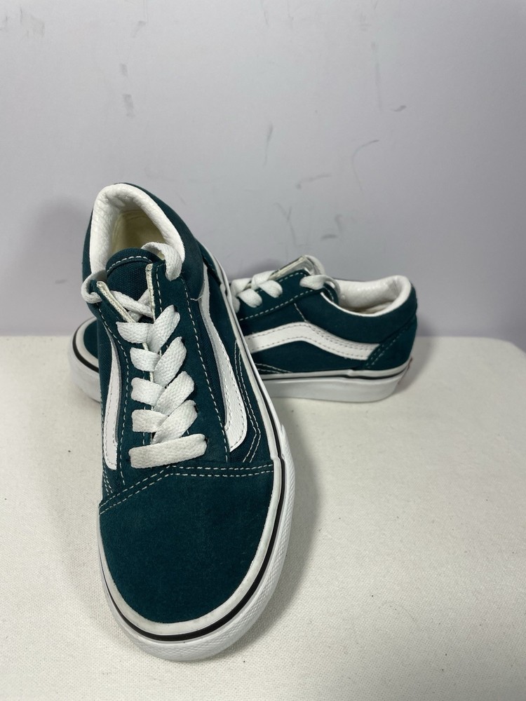 Kids VANS Off The Wall OLD SKOOL Deep Teal Skateboard Sneakers Size 12