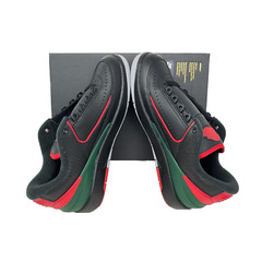 Air Jordan 2 Retro Low GS Black Fire Red Casual Shoes FJ6869-006 Youth Size 6.5