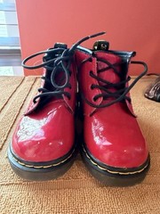 Doc Martens Combat Boots. Size 6 Child. Red🎄