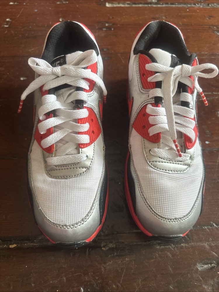 Nike Air Max 90 6.5 youth White Red Black 2013 Sports Play Kids