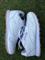 Reebok Classic White Lace-Up Sneakers Unisex Kids US 3 EU 34