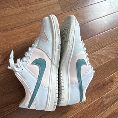 Nike Dunk Low GS White/Teal Low Top Leather Sneakers Kids 6Y FD1232-002