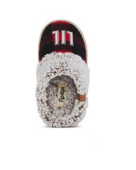 Floopi Kids „Lil Bear“ Buffalo Plaid Two-Tone Faux Fur Clog Slipper