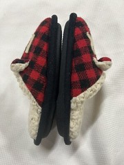 Unisex Boys Girls Lil Bear slippers Toddler size 9/10 Plaid Red From Target
