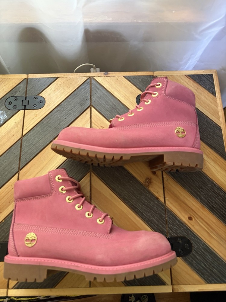 Kids Pink Timberland Boots