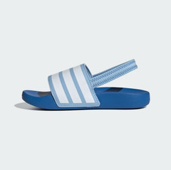 adidas Adilette E Strap Kids Slides Blue White JR5332 – Size K12