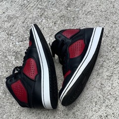 Nike Jordan Jumpman High Top Sneaker Black/Red Leather Kids 4Y AV7941-006
