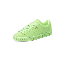 PUMA Suede Mono Triplex Neon Lace Up Youth Boys Green Sneakers Casual Shoes 387