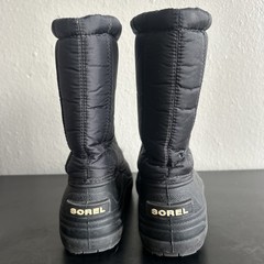 Sorel Black Fabric Snow Command Pull-On Boots Kids 5
