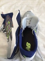 New Balance Kids Rave Run V2 Grey and Navy Big Kids 4.5
