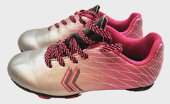 DSG Kid’s 10K Pink/Silver Ombre Round Toe Low Top Lace Up Soccer Cleats