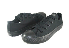 CONVERSE CHUCK TAYLOR ALL STAR 314786F BLACK MONO CANVAS SHOE KIDS (PS) CASUAL