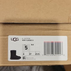 UGG Kids‘ Classic II Black Suede Bootie Unisex Kids US 5 EU 37 1017703K