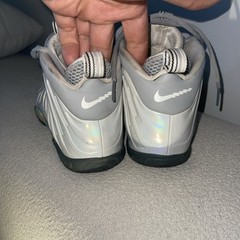 Nike Little Posite One KSA (GS) Light Smoke Grey Blue Fury CU1054-001 Sz 4.5Y