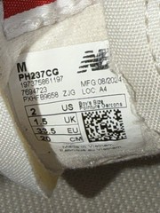 New Balance 237 Kids Size 2Y White Black Slip On Shoes Walking Sneakers PH237CG