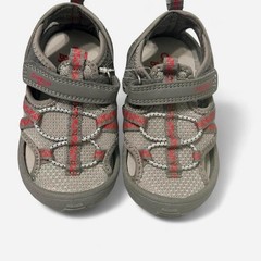 OshKosh B’gosh Abe Hook & Loop Machine Washable Gray/Red Sneaker US 7