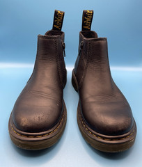 Dr Martens Kids Black Leather Boots Size US 13 Chelsea Zip Boots Softy T 2976 J