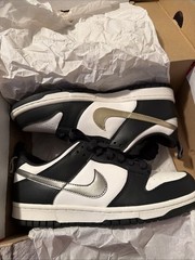 Nike Dunk Low SE GS Shoes Size 6.5Y Womens 8 Off Noir Black Sneakers NEW