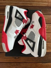 Jordan 4 Retro GS Fire Red/white/black/Tech Grey Sz 6Y New