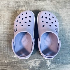 Crocs Crocband Classic Clogs Purple Lavender Slip On Comfort Shoes Youth Size 9