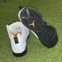 Jordan True Flight White Black Yellow Lace Up Unisex Kids Athletic Sneaker US 6Y