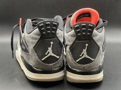 Sz 6Y Jordan Air Jordan 4 (GS) Suede Mid Top Sneakers Gray/Black/Red 408452-061