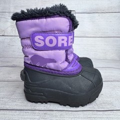 Sorel Snow Commander Toddler 6 Purple Black Winter Boots NV5190-514 Waterproof