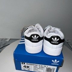 SUPERSTAR II CF EL I ADIDAS WHITE/BLACK/WHITE JH9984-SIZE 4
