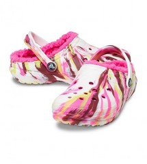 Crocs Kids‘ Classic Lined Marbled Clog Sandals Size 2 J2 New with Tags