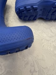 Crocs Toddler Handle It Rain Boots Size C7 Blue Waterproof Reflective Heel