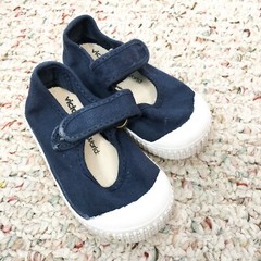 Victoria Kids Spain Sz 21 5.5 Blue Canvas Shoes Slip On Sneaker