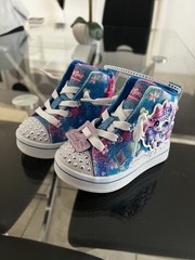 Twinkle Toes Diamond Collection Kids Blue Pink Unicorn High Top Sneakers Size 5