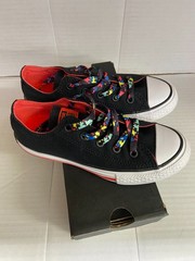 656031F Converse Chuck Taylor All Star Ox Kids‘ Shoes Black-Ultra Red-White