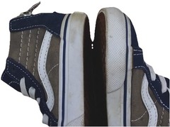Vans Back Zip Up Blue/Fade Gray/White Casual Sneakers Infant Toddler Size 5.0