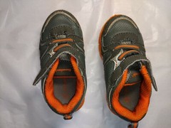 Garanimals Kids Sneakers Size 5 Gray Orange Hook and Loop Closure