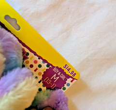 New Boy & Girl Kids Easter Peeps Plush Bunny Rainbow Slippers M 13 – 1