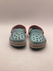 CROCS Crocband II Water Clogs Ice Blue Candy Pink White Toddler’s Size C4