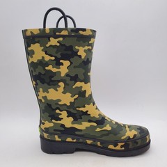 Western Chief Camo Rain Boots Size 3 US Rubber Upper Polyester/Cotton Lining