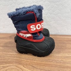 Sorel Snow Commander Snow Winter Boots Kids 5 Toddler Blue Black Outdoor