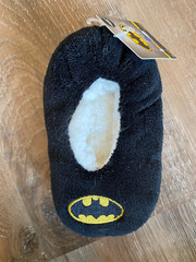 DC BATMAN~NEW Toddler Boys‘ Batman Slippers~Kids Size 4T-5T~NWT~Superhero~Black