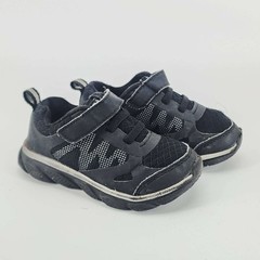 Kids Black Mesh Athletic Sneakers Hook and Loop Strap Toddler Size 8