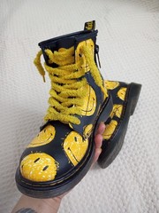 Dr. Martens Smiley Face Combat Boots