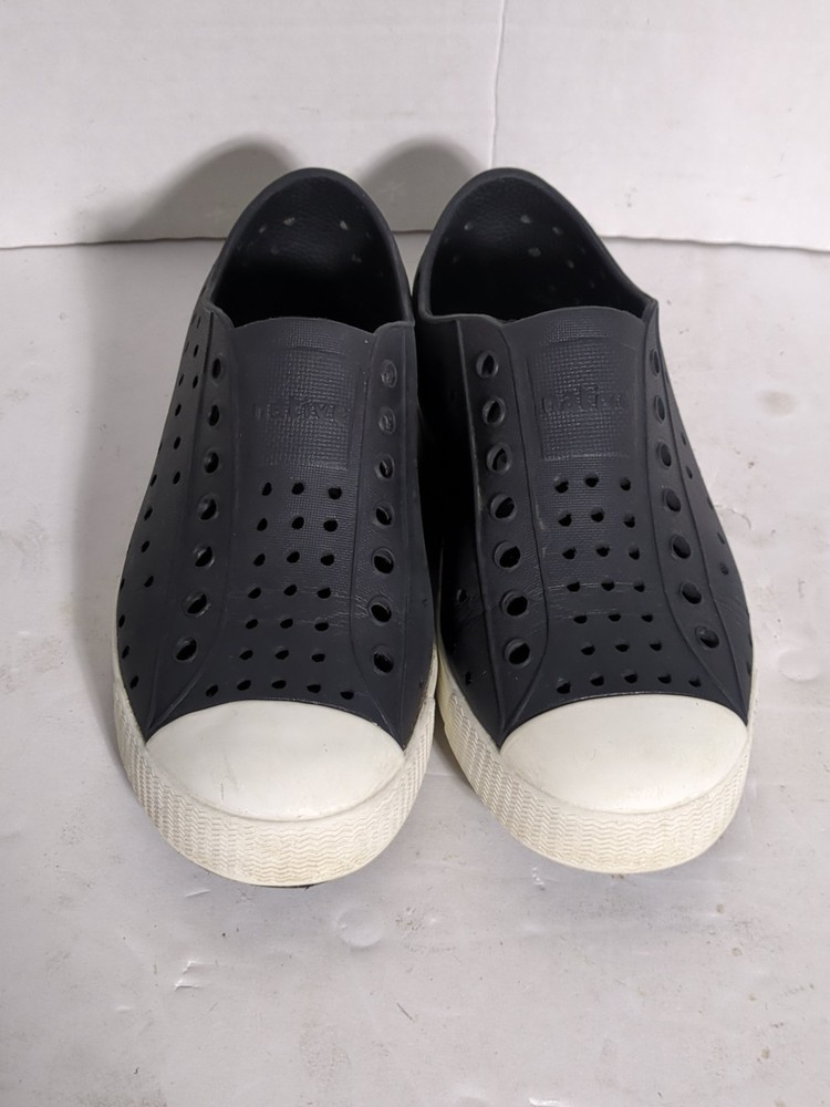 Native Shoes Jefferson Child Black Shell White Toe Sneakers Little Kid 13