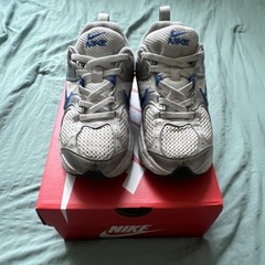 Nike V5 RNR (PS) Kids Low Top Mesh Sneakers White Gray Blue US 1 HQ6412-101
