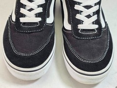 Vans Old Skool Youth Sneakers Size 7 Black White Suede Canvas Skate Shoes