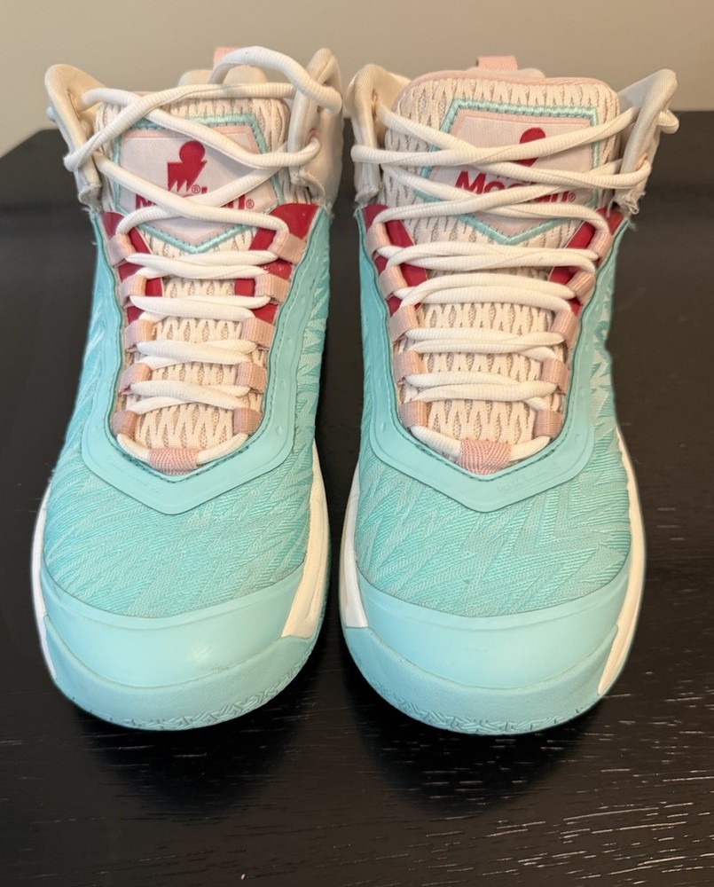 MOOLAH Press Break V2 Youth Basketball Shoes Size 6 Teal /White