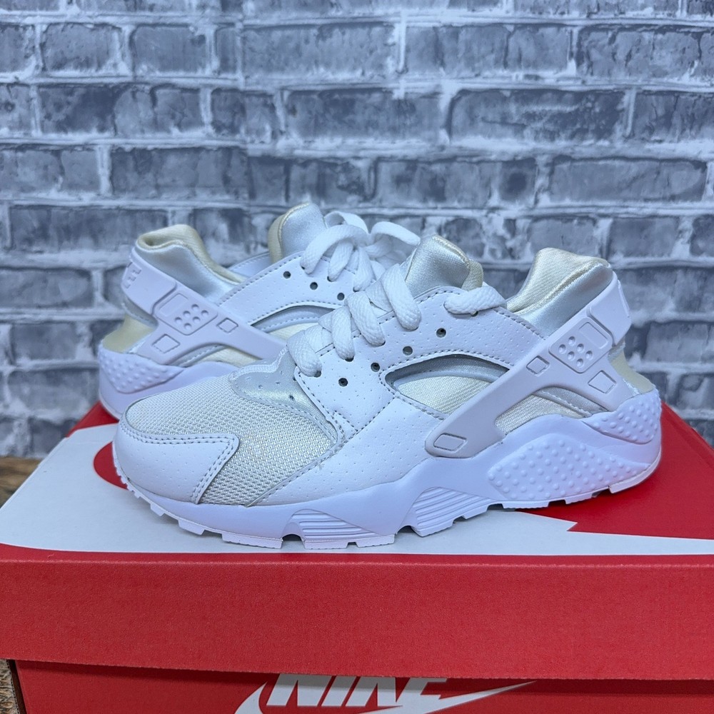 Nike Air Huarache Run (GS) ‚White Pure Platinum‘ 654275-110 Youth Size 4Y New